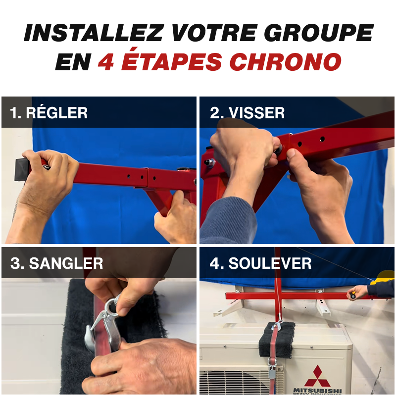 Palan / lève charge climatisation 150kg 20m